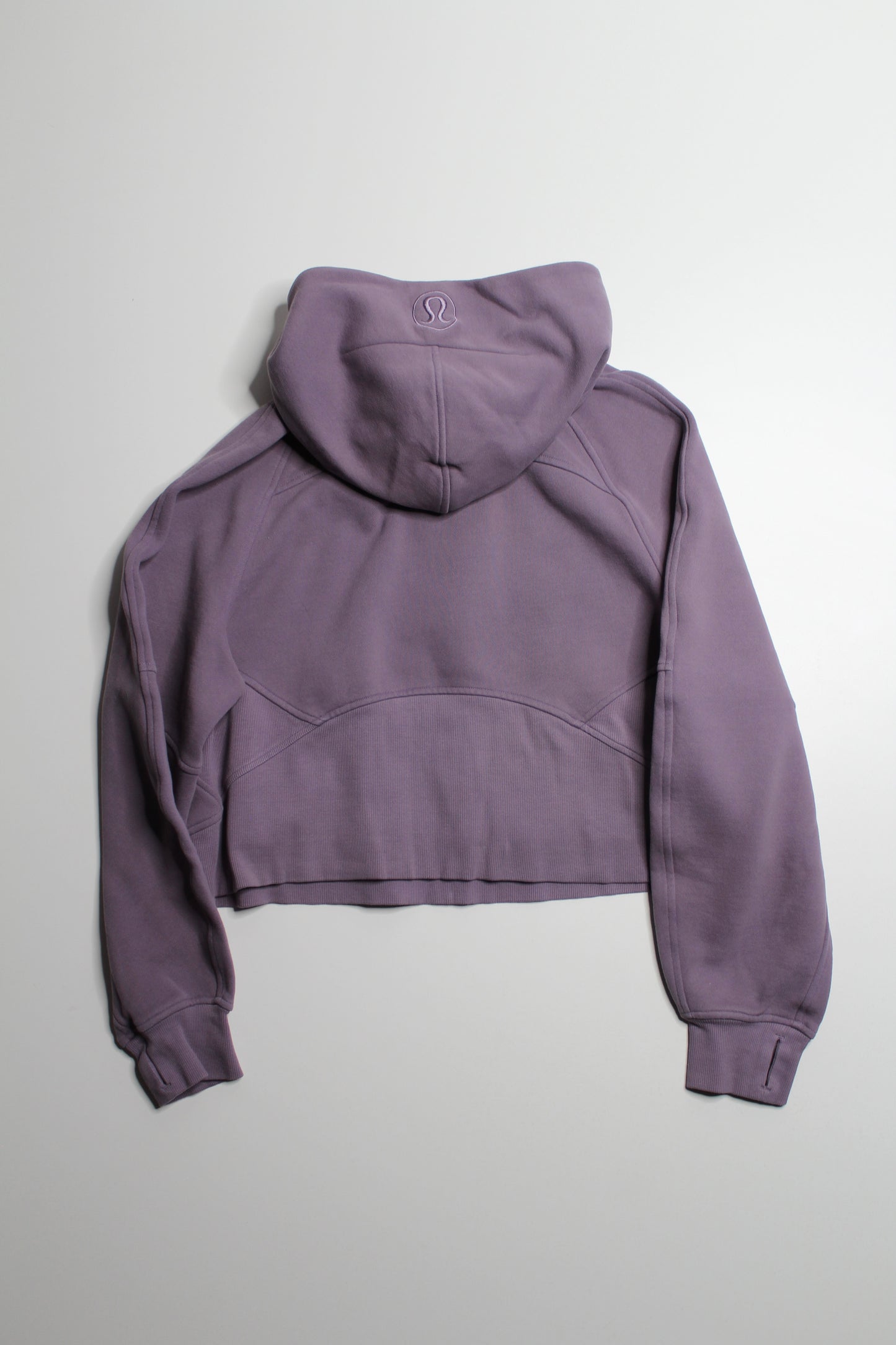 Lululemon dusty lavender  ‘oversized scuba full zip’ hoodie, size M/L