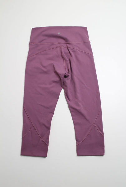 Lululemon vintage plum in movement crop, size 8 (19”) (price reduced: was $48)