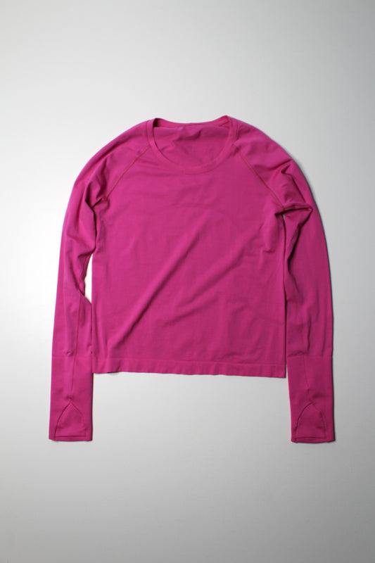 Lululemon hot pink ‘swiftly’ long sleeve, size 8 (relaxed fit)