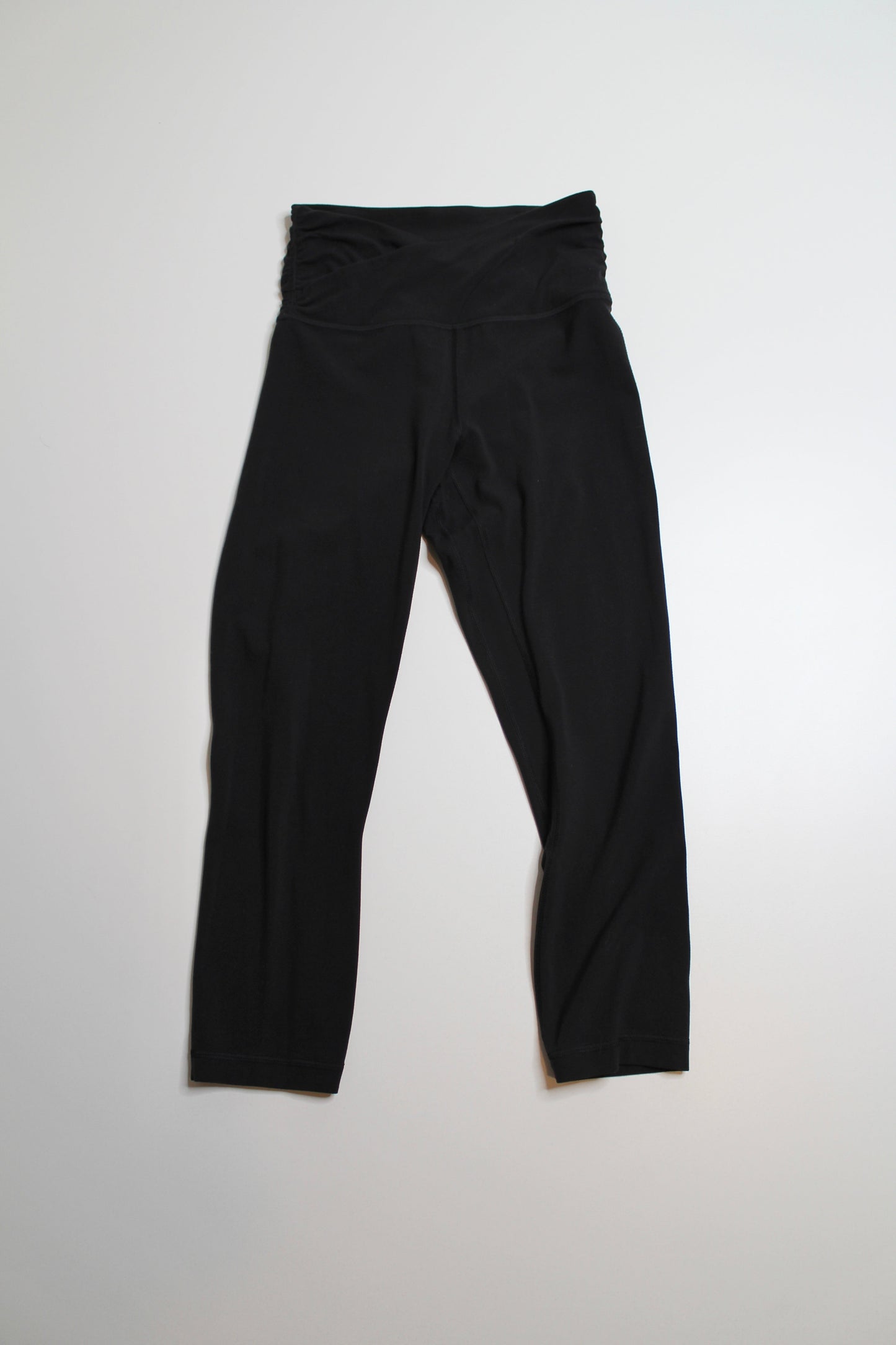 Lululemon black align crop legging, size 4 (21") *special edition cross waist