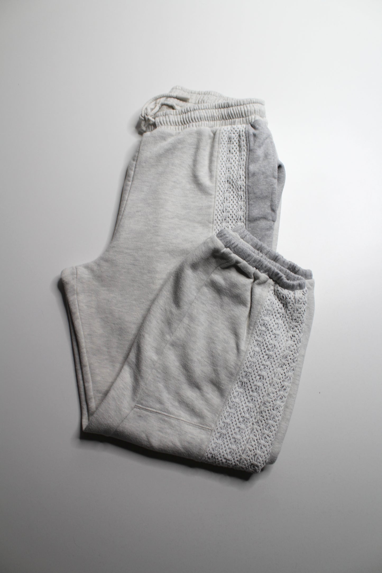 Anthropological Practice lace inset grey jogger sweatpant, size medium (oversized) *matching sweatshirt available