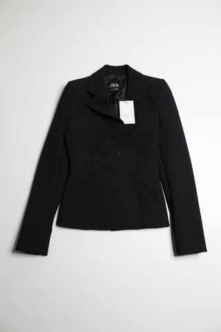 Zara black blazer, size small *new with tags  (additional 50% off)
