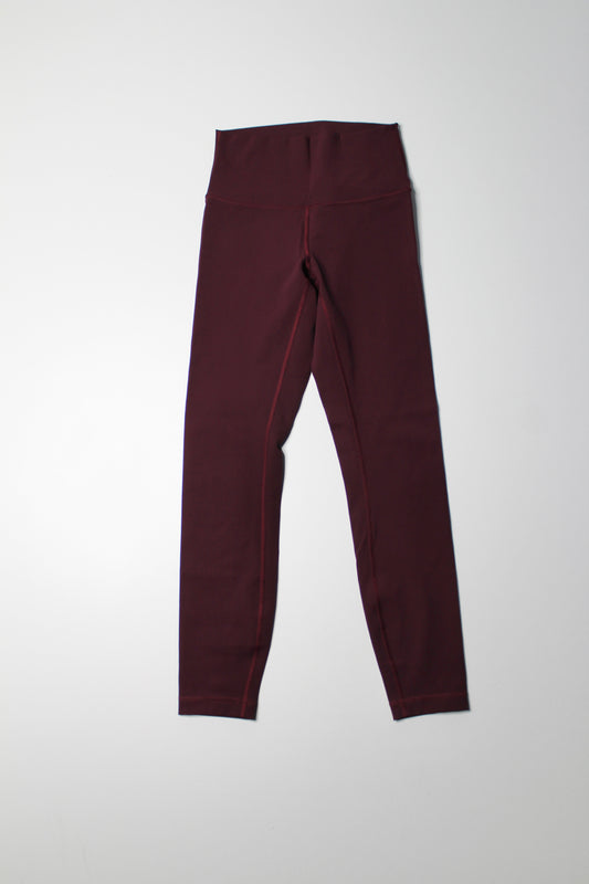 Lululemon maroon ‘wunder under’ high rise legging, size 4 (25”) *full on luxtreme