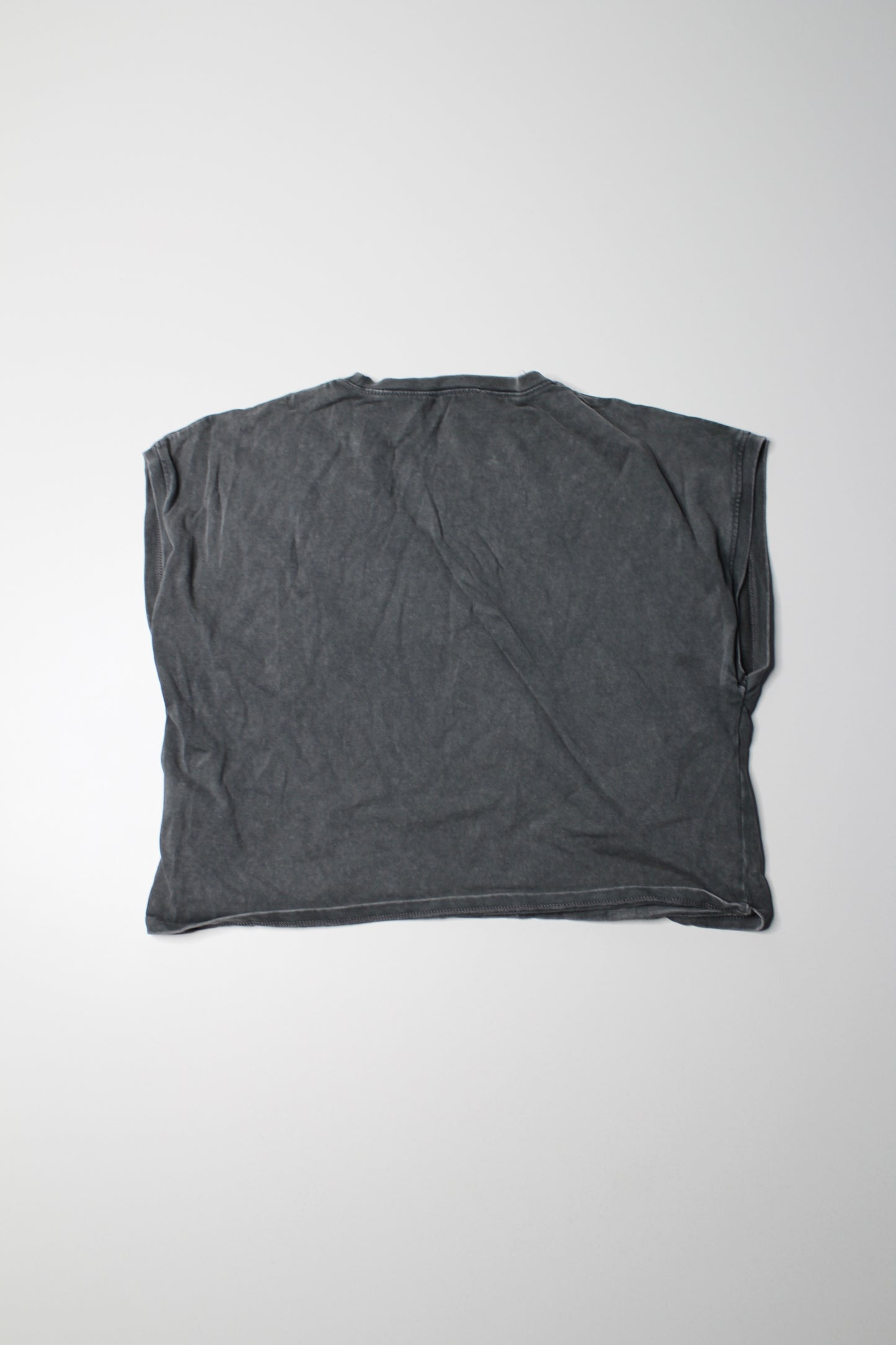 Zara grey cropped muscle tee, size medium