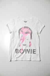 Recycled Karma David Bowie white band t shirt, size small (price reduced: was $30)