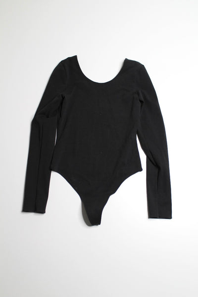 Bonds Womens black scoop neck long sleeve bodysuit, fits like small