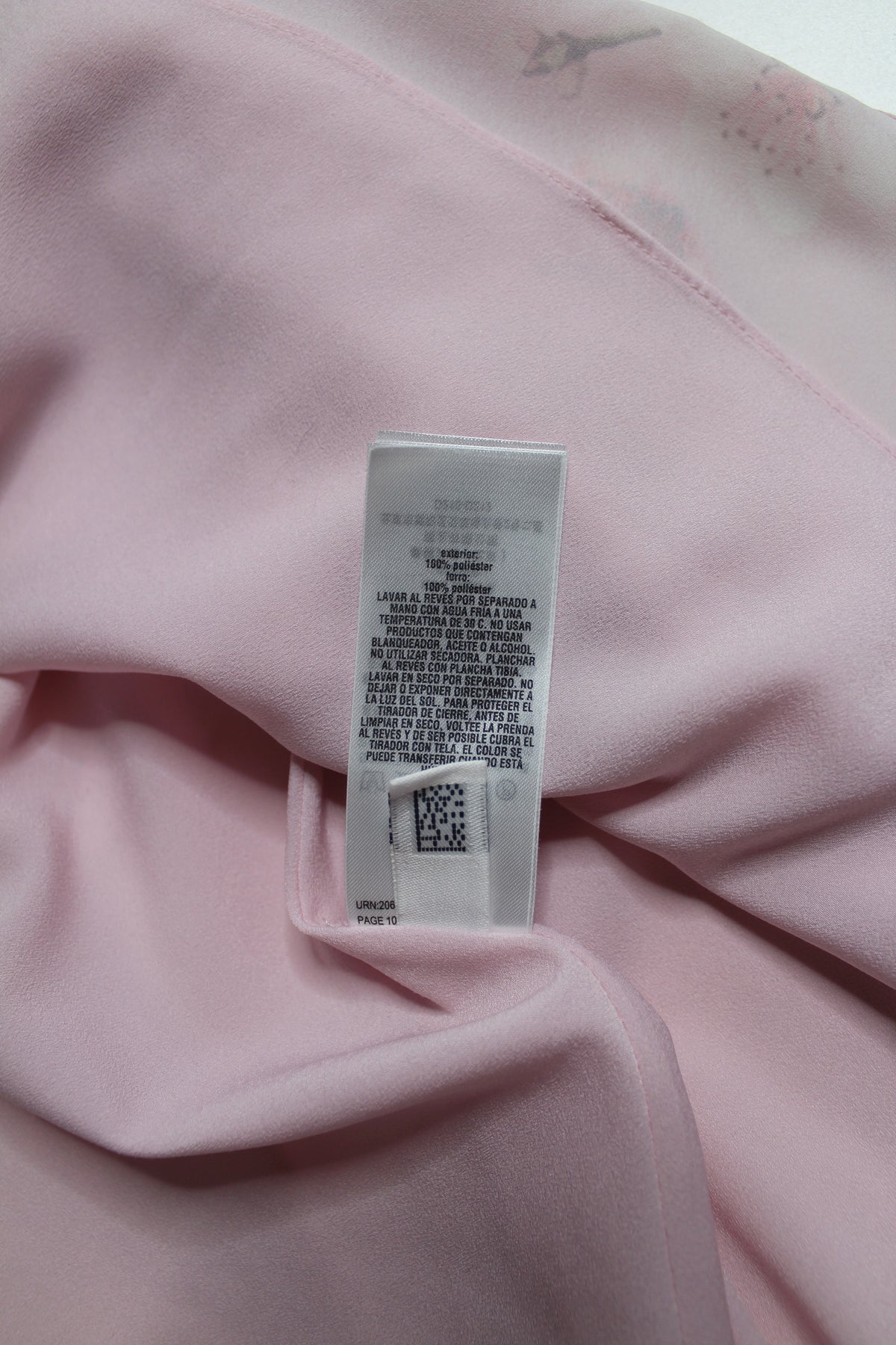 Ted Baker pink floral fit and flare long sleeve dress, size 1 (size xsmall)