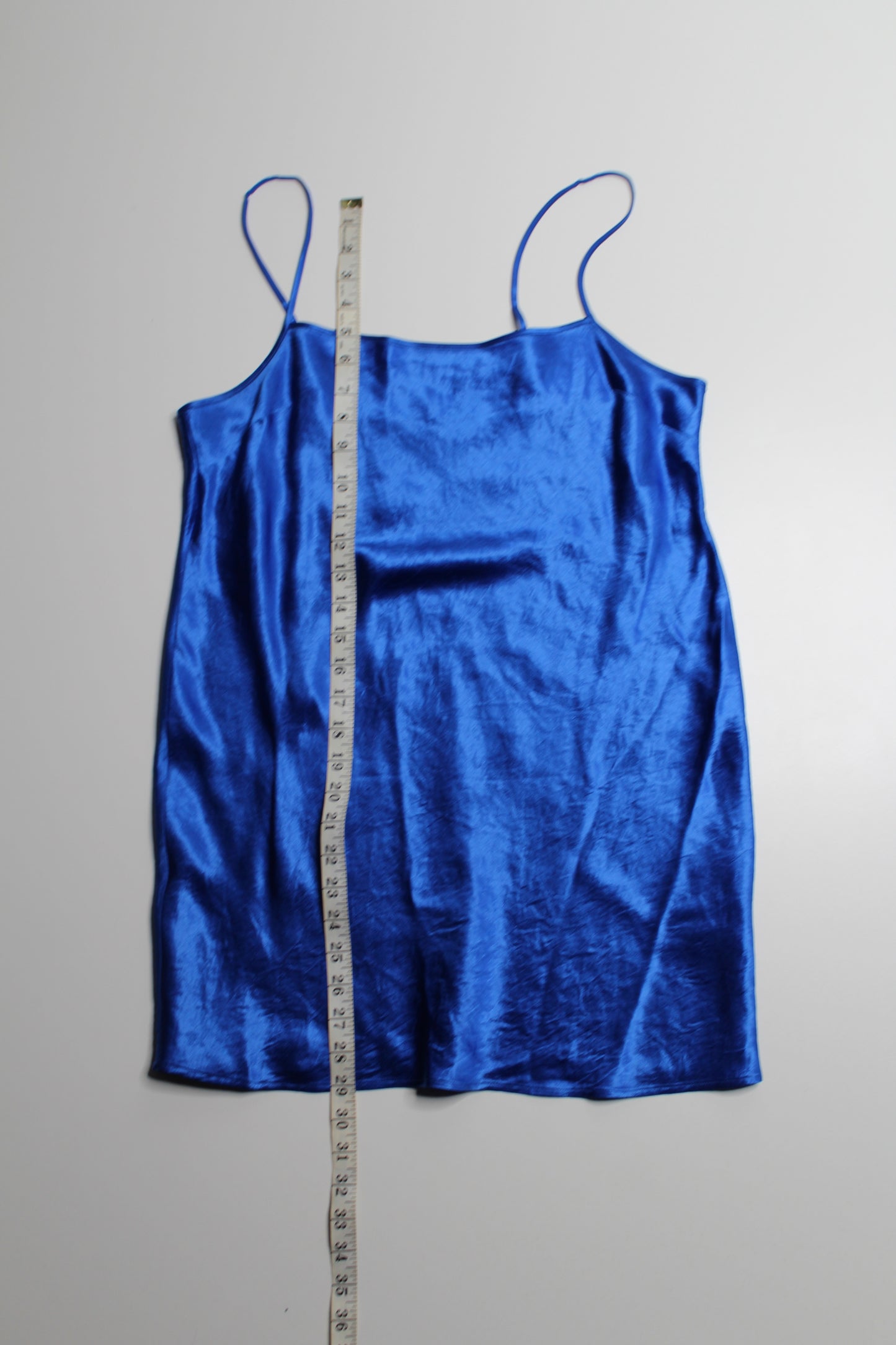 Aritzia Wilfred blue mini slip dress, size small