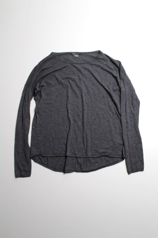 Vince dark grey wool/cashmere long sleeve, size large