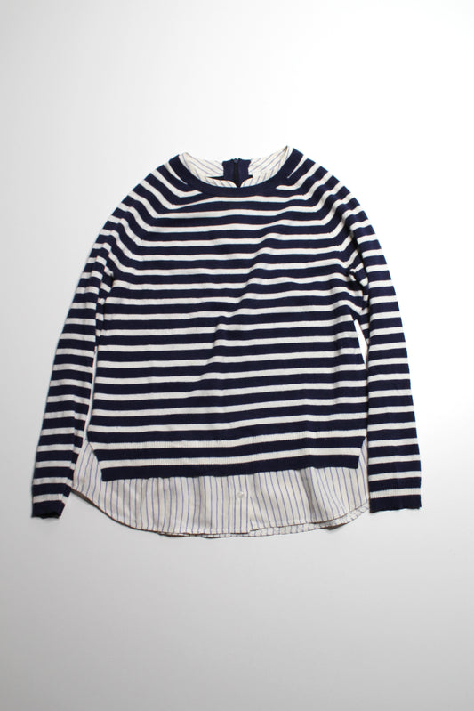 Joie navy/white stripe sweater, size xs (relaxed ft) (50% off)