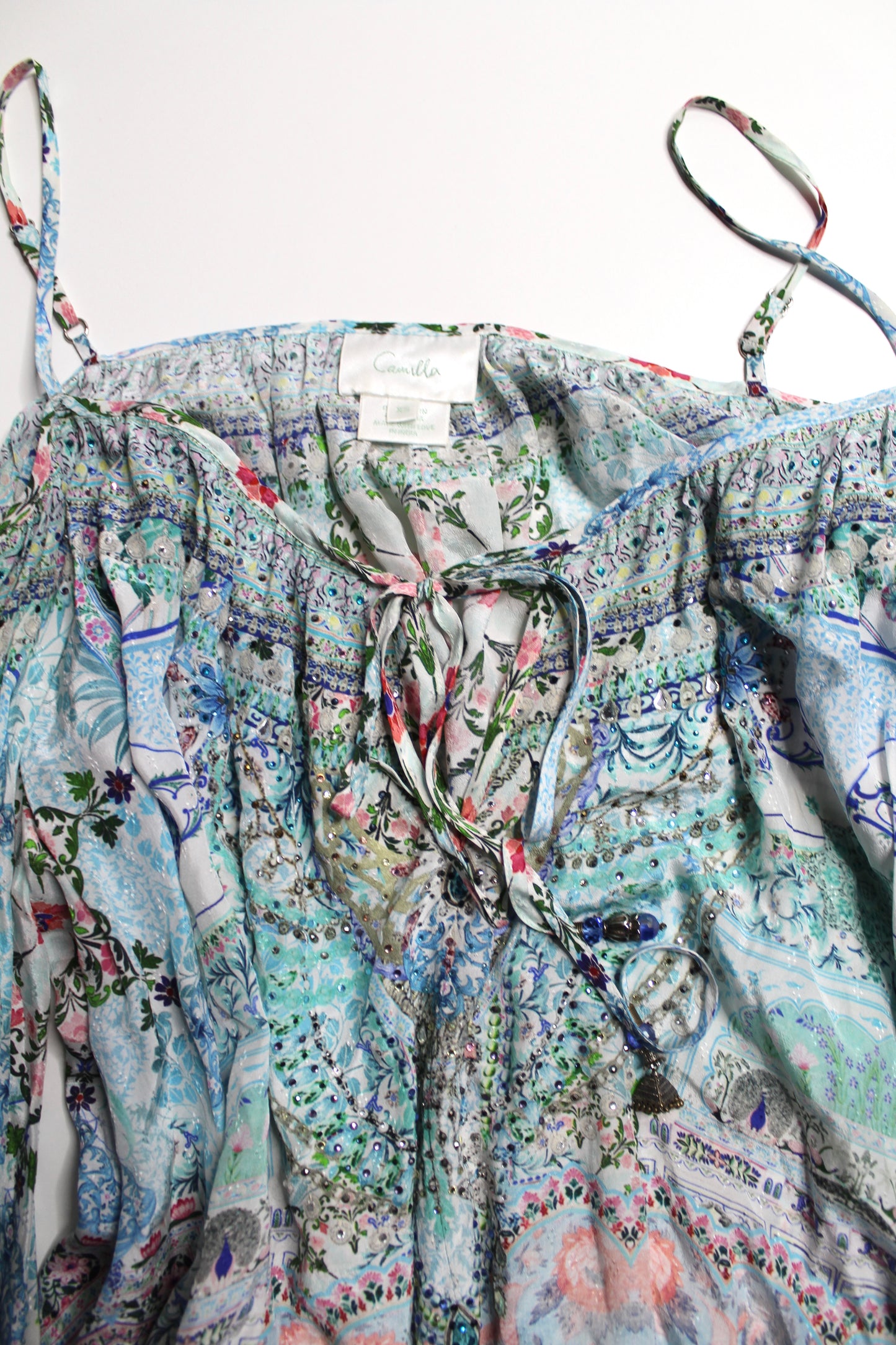 Camilla silk drop shoulder blouse, size xs (oversized) fits like one size (sale: was $225)