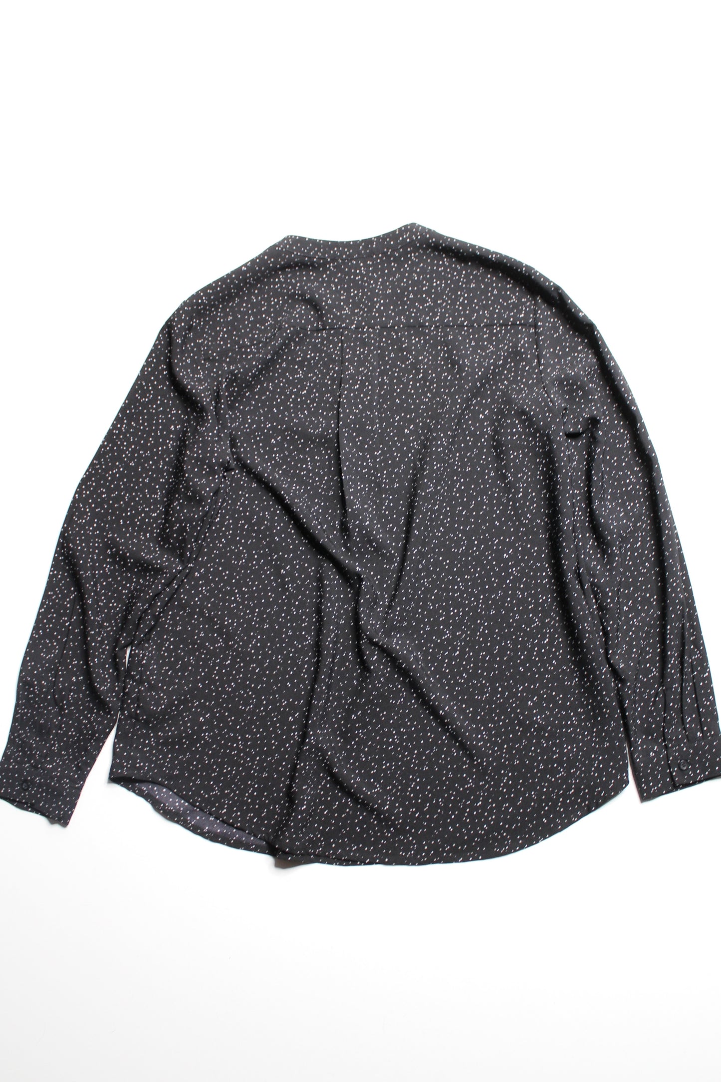 Hilary Radley black/white speckled blouse, size medium