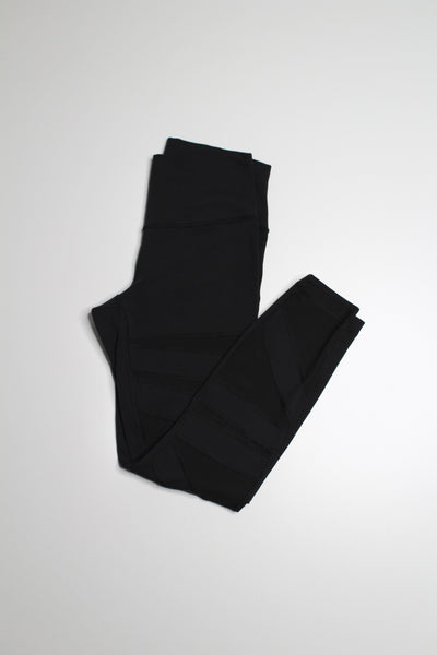 Lululemon black high times leggings, size 6 (25”) *special edition tech mesh *flaw (price reduced: was $40)