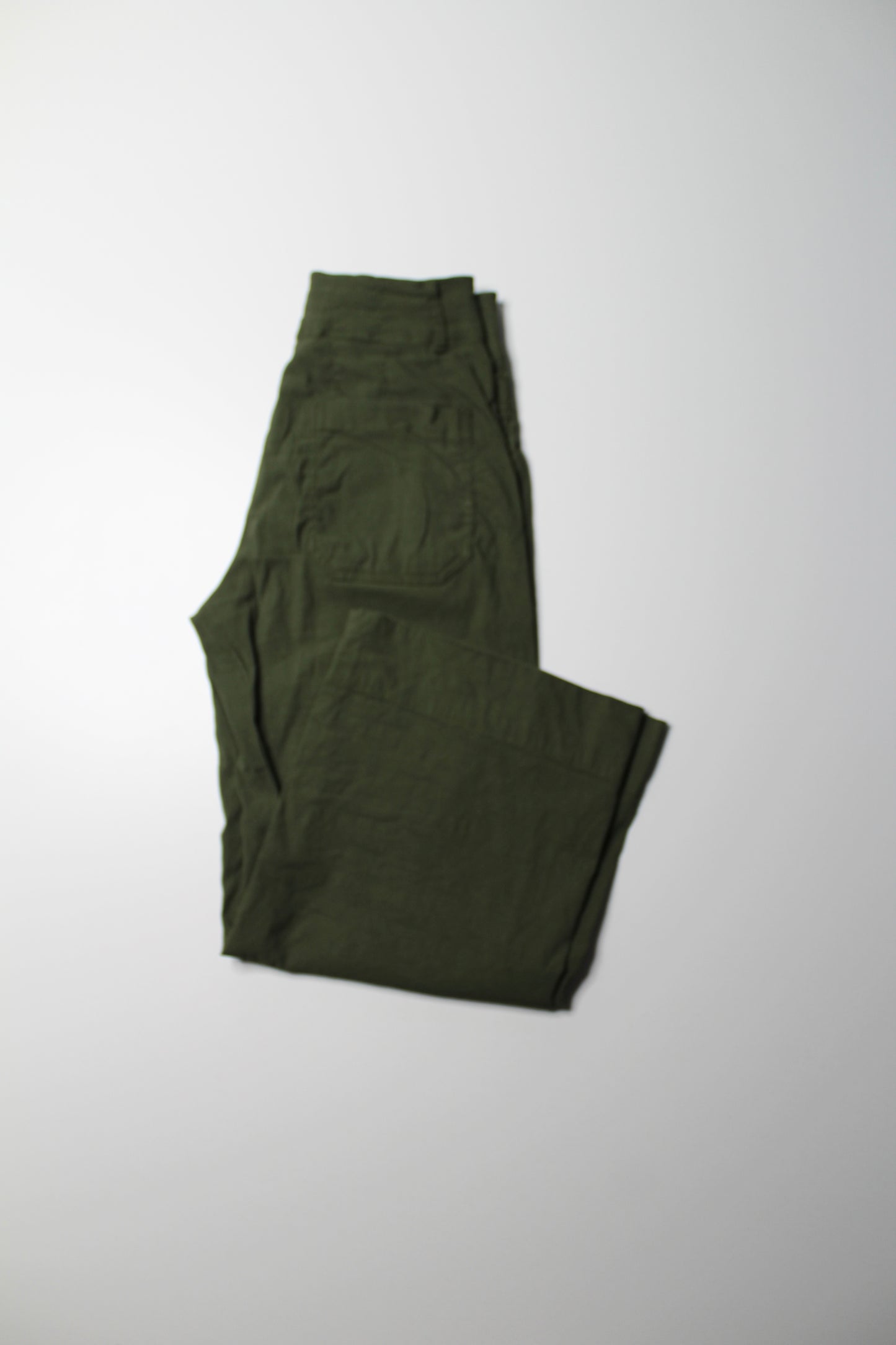 Anthropologie Maeve green high rise culotte wide leg pant, size 26 P (23”)