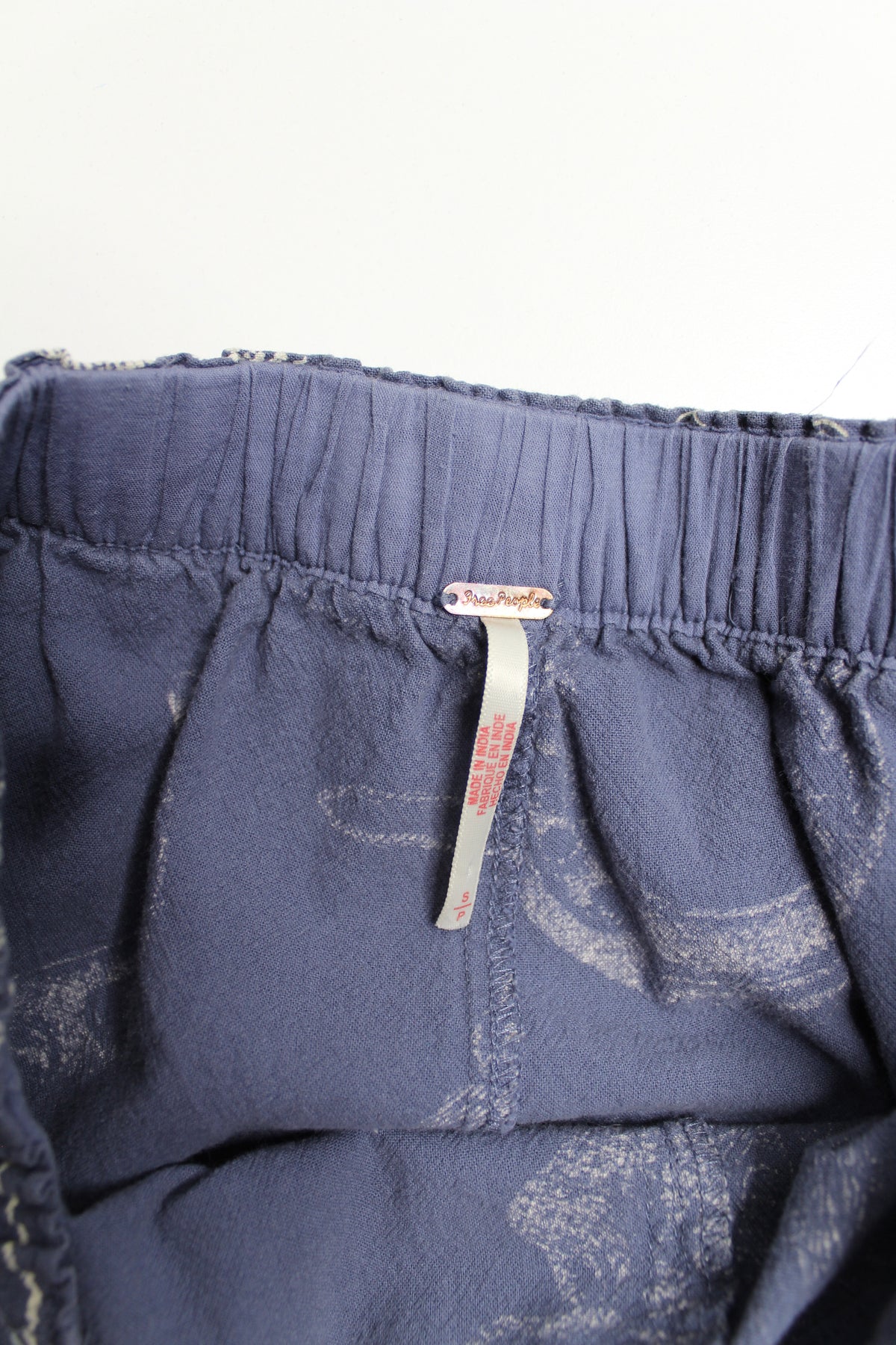 Free People seaside blue ‘rodeo’ pull on wide leg pant, size medium
