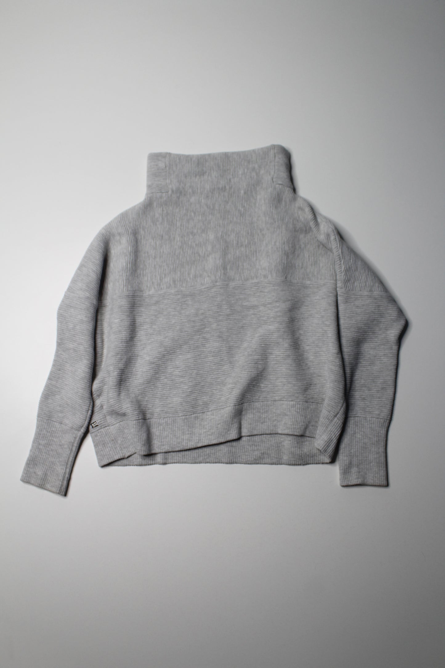 Monk & Lou light grey ribbed ottoman sweater, size small (loose fit)