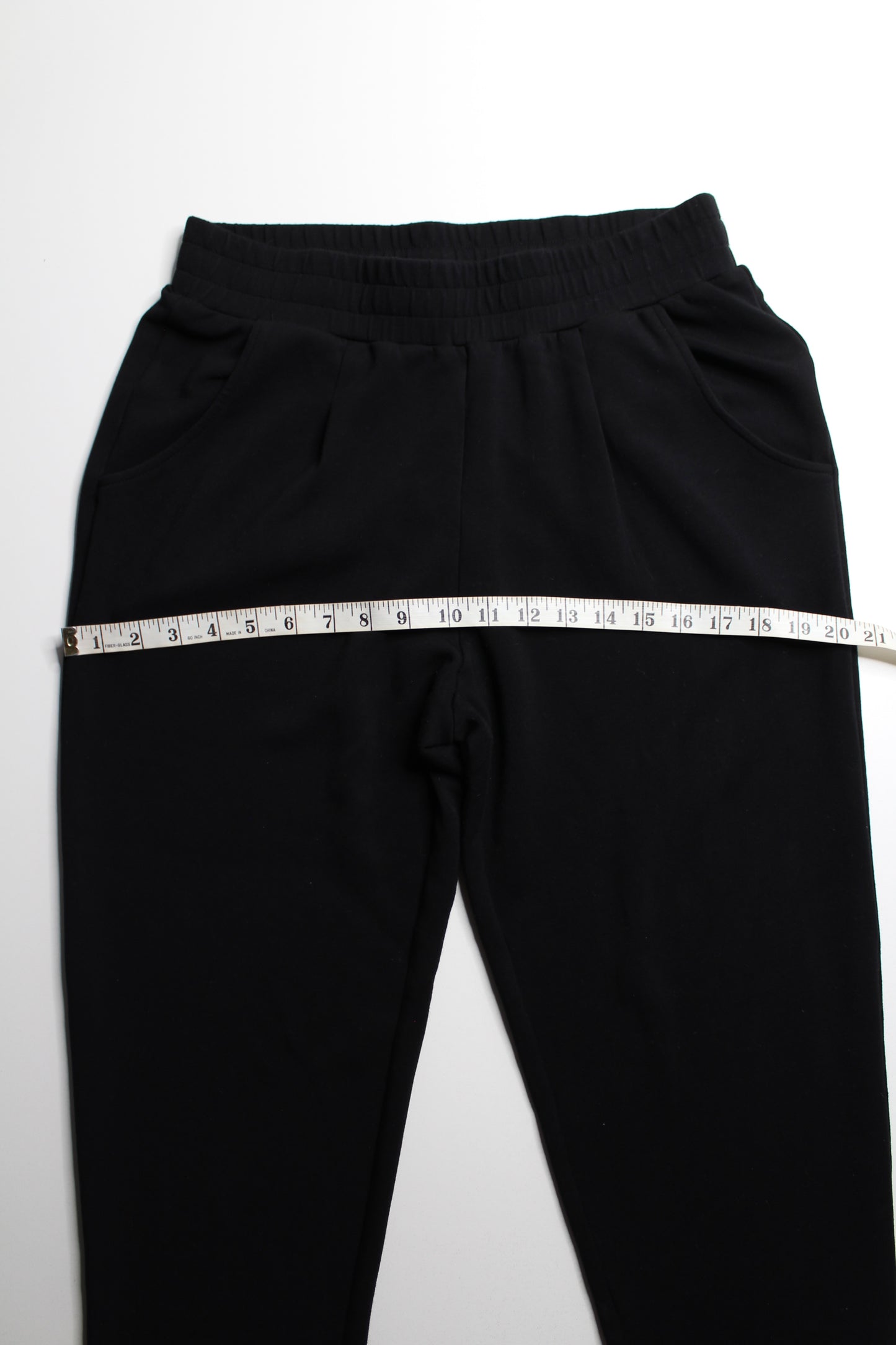 Varley black 'rolled cuff' double soft jogger, size medium *matching sweater available