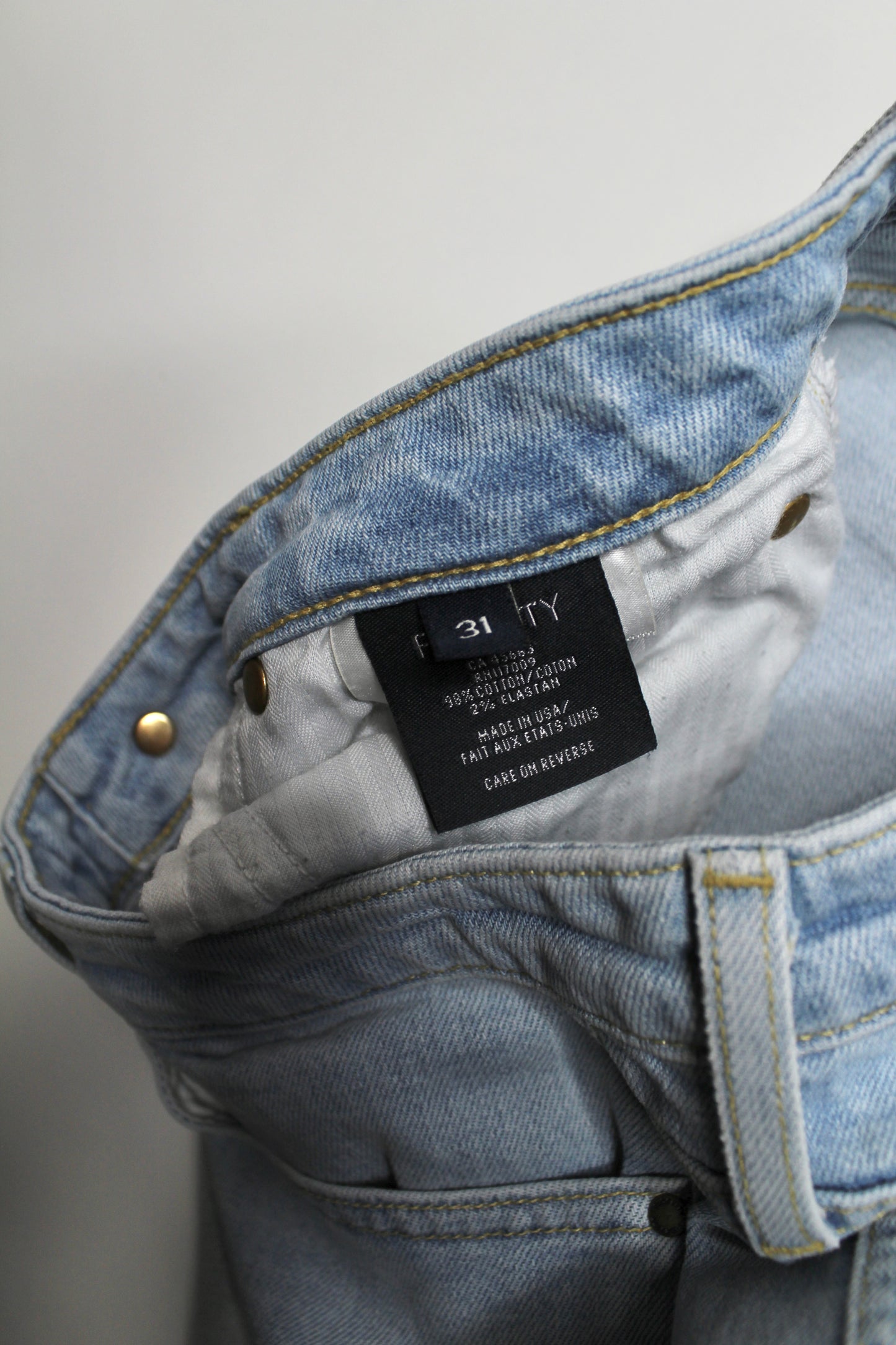 Anthropologie Fidelity cropped denim jeans, size 31