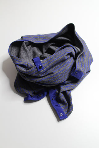 Lululemon grey/blue striped vinyasa scarf