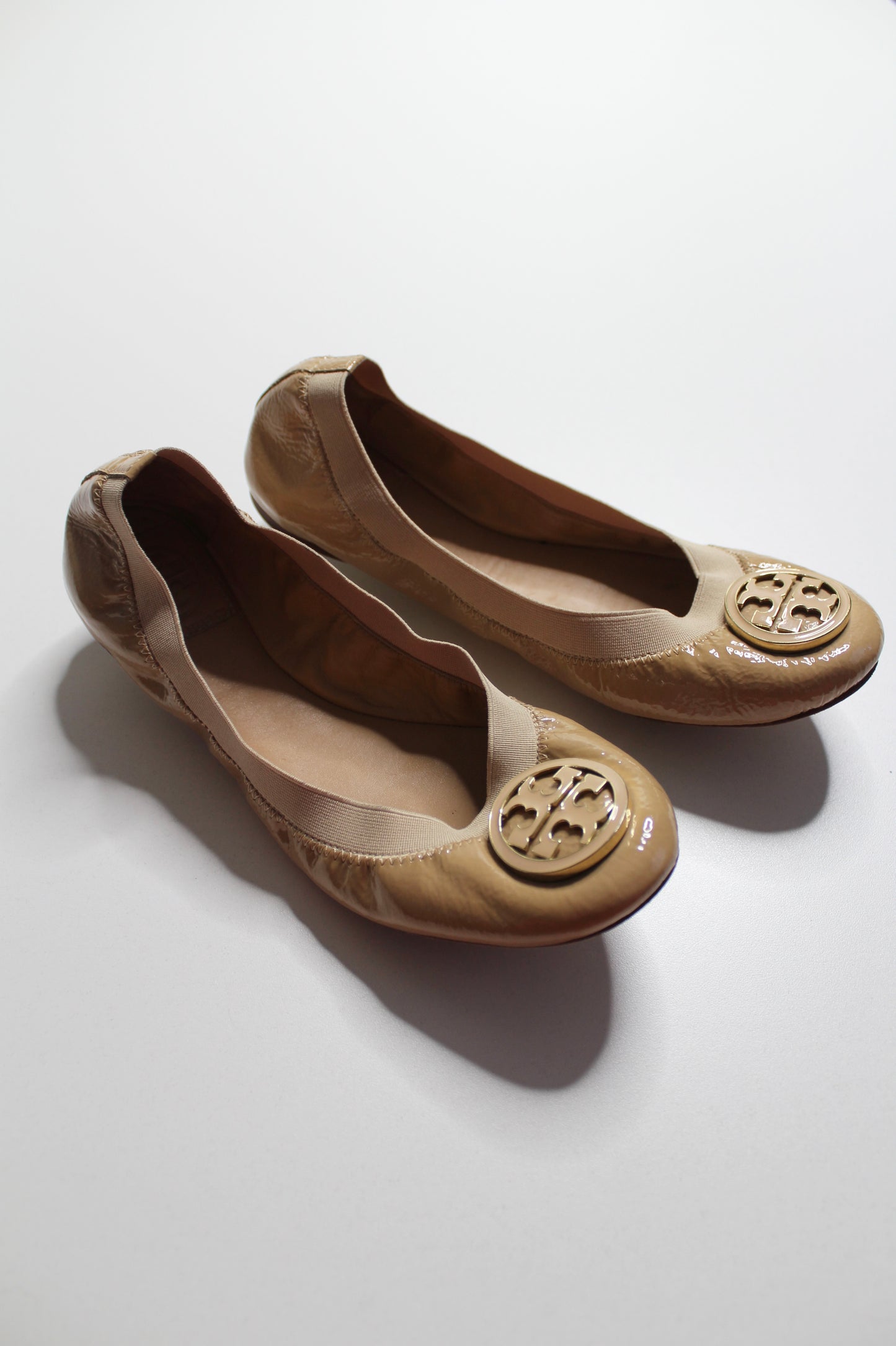 Tory Burch tan ballet flats, size 7.5