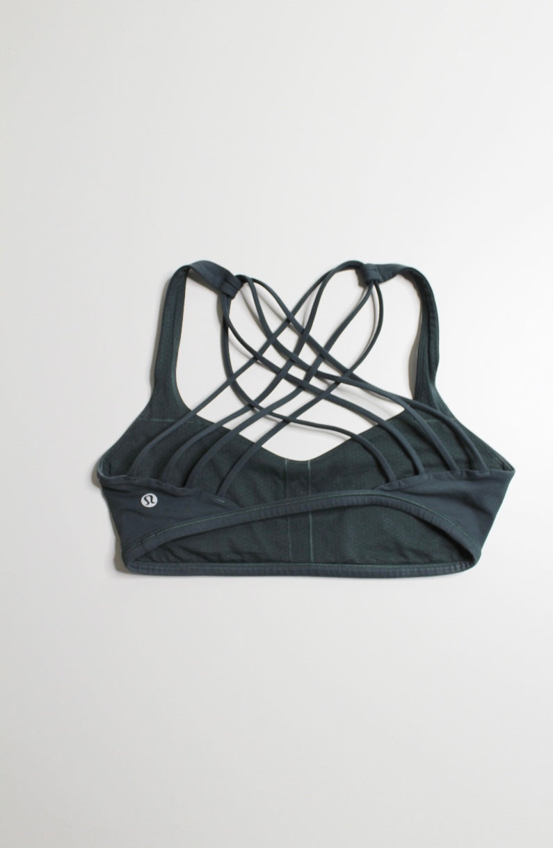 Lululemon green ‘free to be wild’ bra, size 6