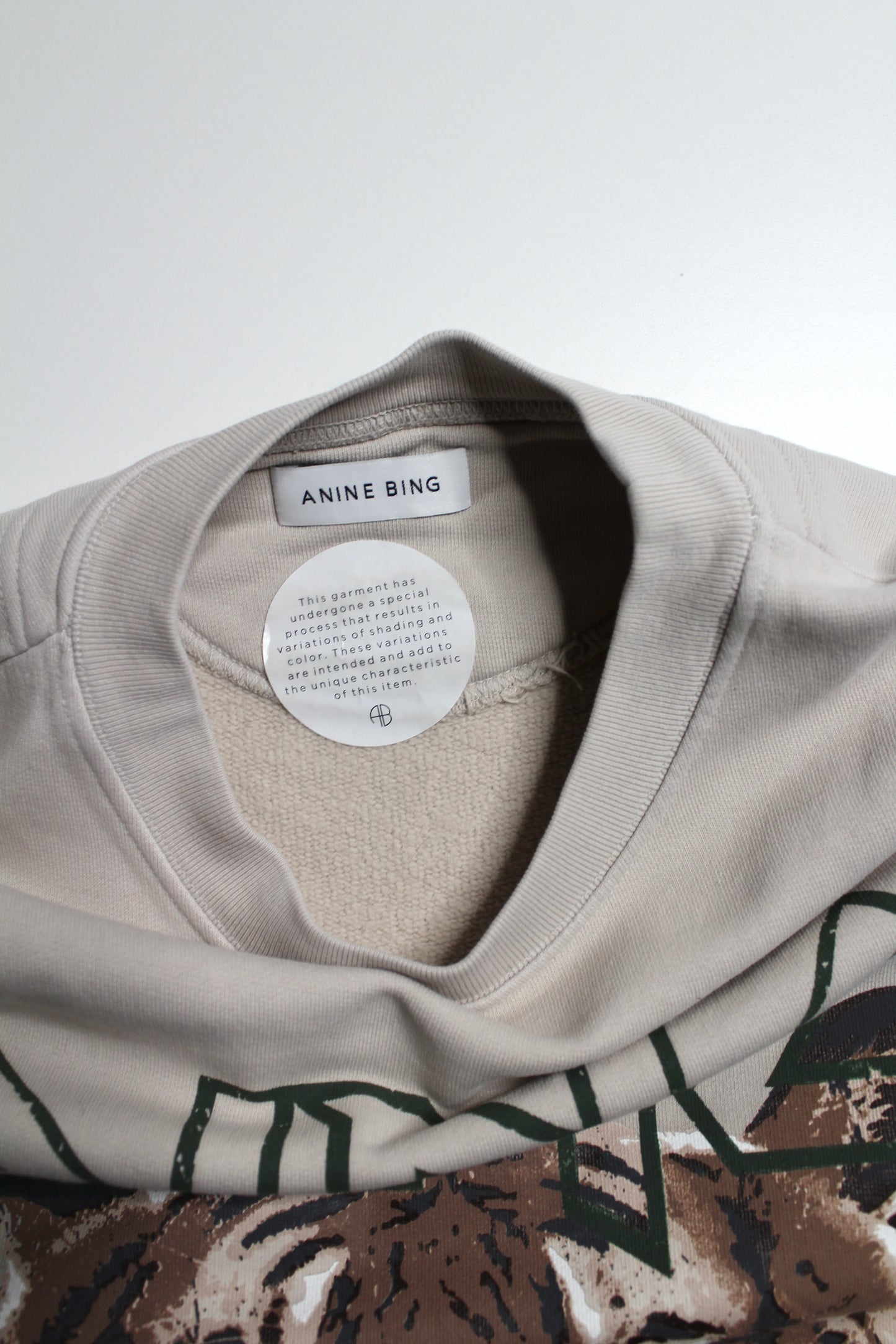 Anine Bing graphic crew neck sweatshirt, size medium (loose fit) *new without tags