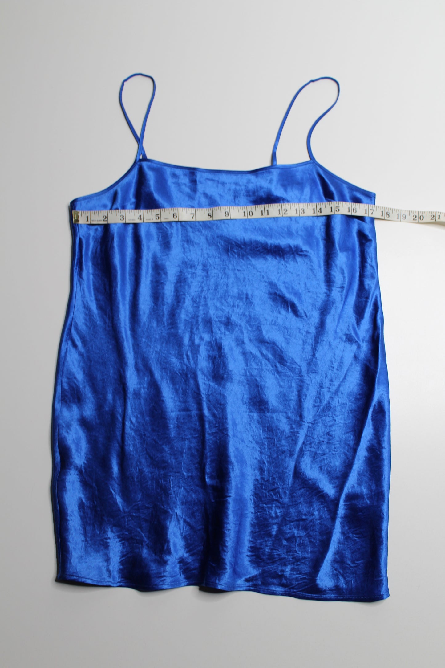 Aritzia Wilfred blue mini slip dress, size small