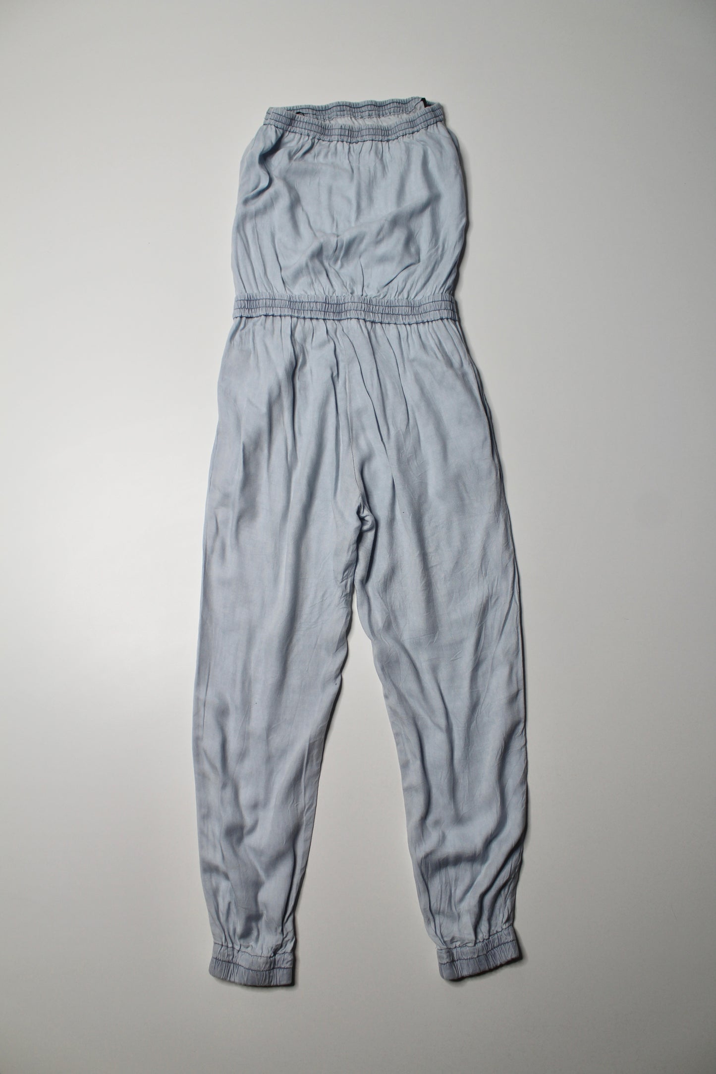 Aritzia Azuze Skies light blue strapless jumpsuit, size xxsmall