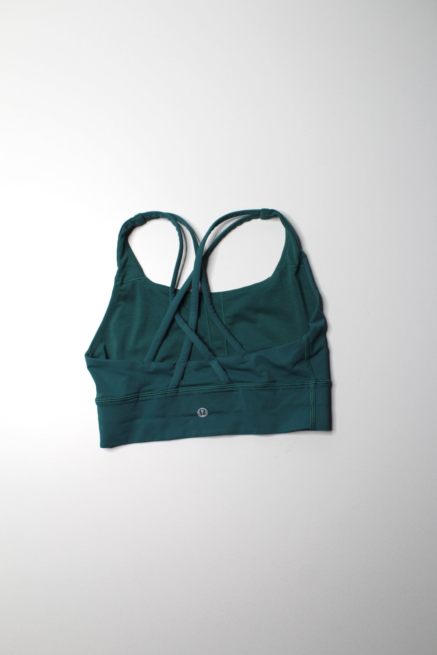 Lululemon green ‘energy’ bra, size 4 *long line