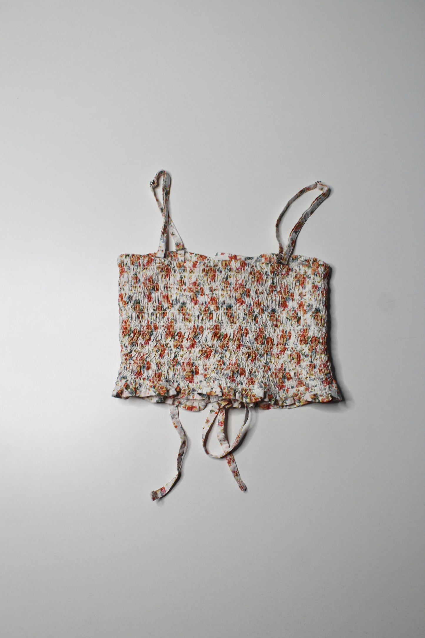 American Eagle cropped lace up tube top, size small