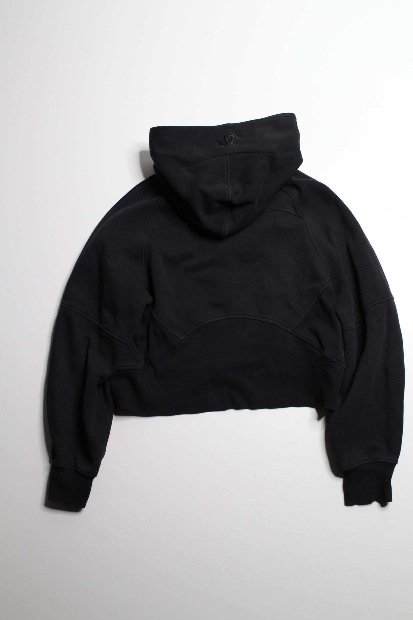 Lululemon black 'oversized scuba 1/2 zip' hoodie size xs/s (fits 4/6) (sale: was $48)