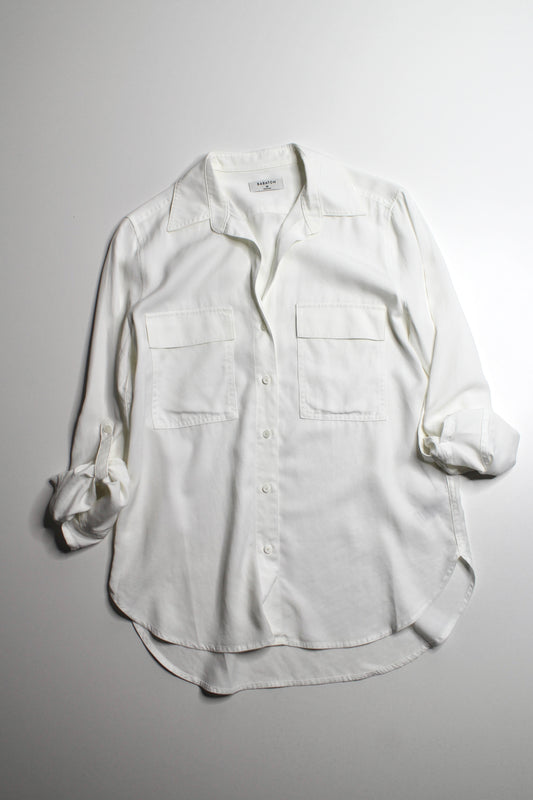 Aritzia Babaton white button up ‘utility’ long sleeve, size xs (loose fit)