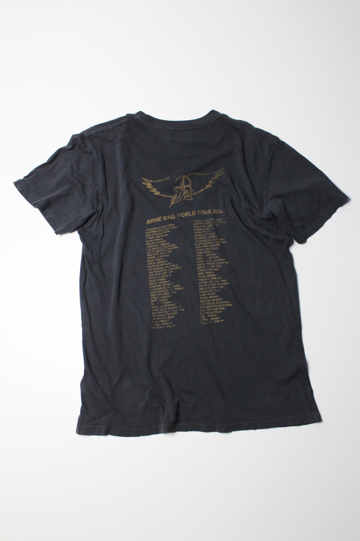 Anine Bing graphic lili tee bing tour washed t shirt, size medium (relaxed fit)
