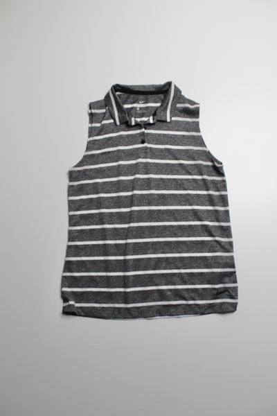 Nike grey/white striped sleeveless polo, size medium (price reduced: was $25)