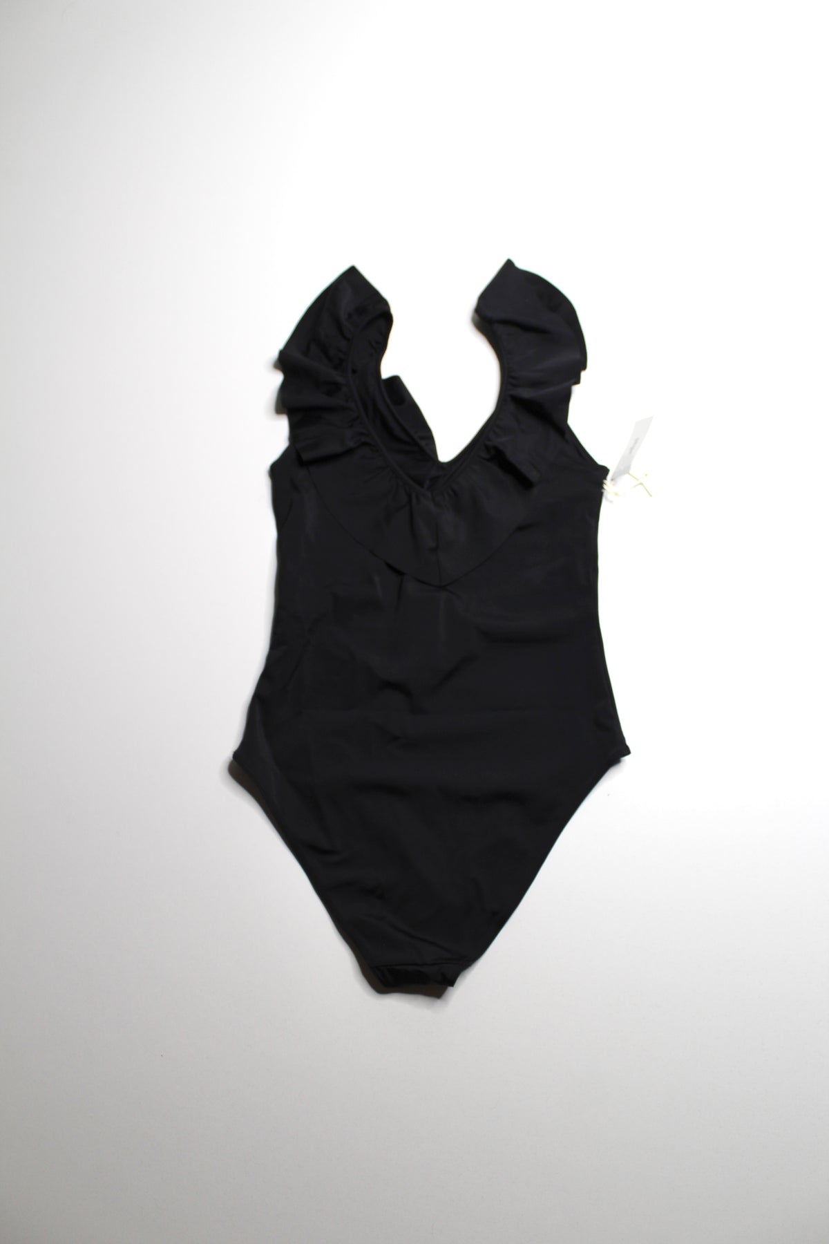 Aritzia Wilfred black ‘danette’ ruffle swimsuit, size small