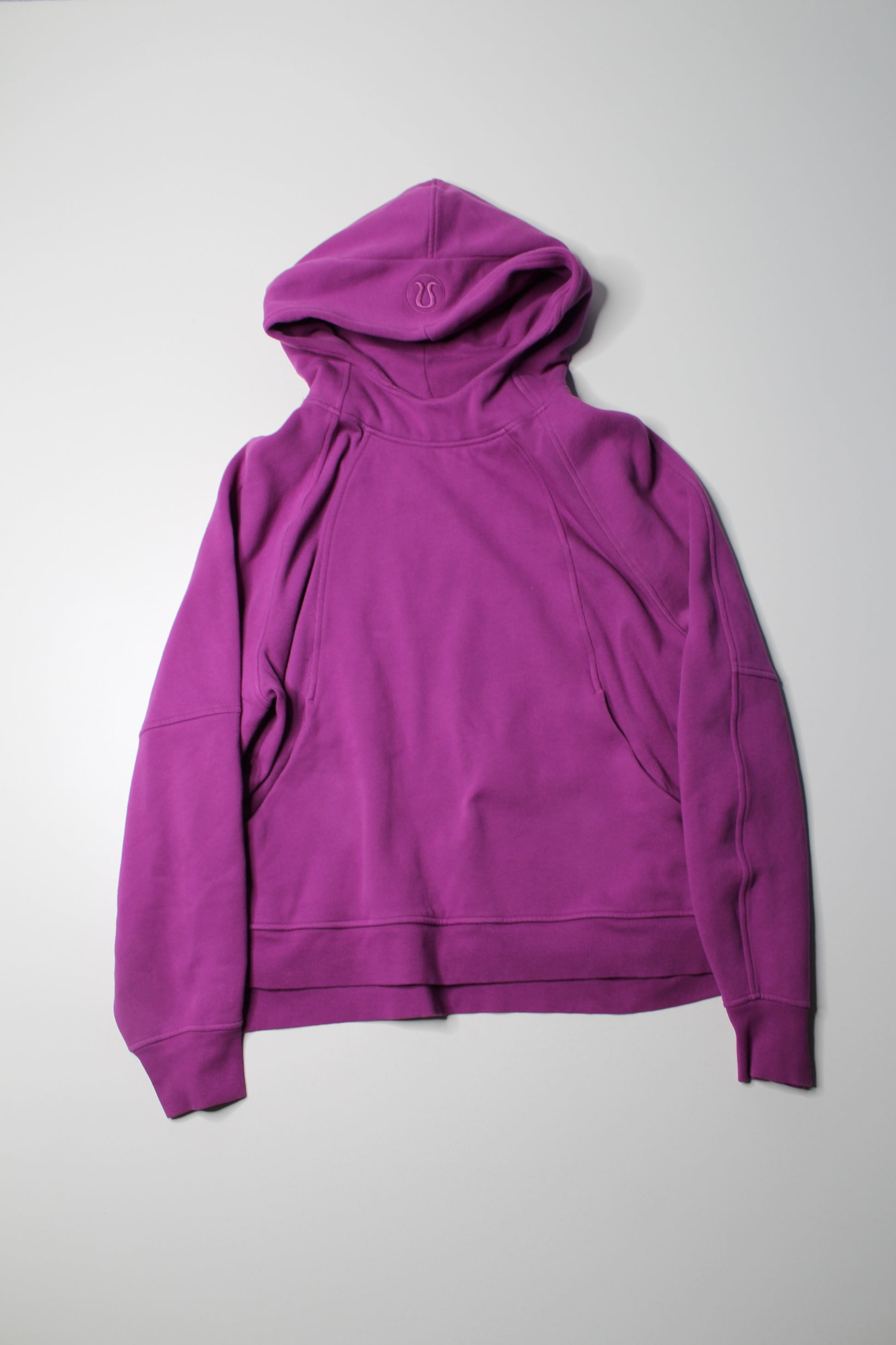Lululemon vivid plum ‘scuba oversized side-slit’ hoodie, size xl/xxl