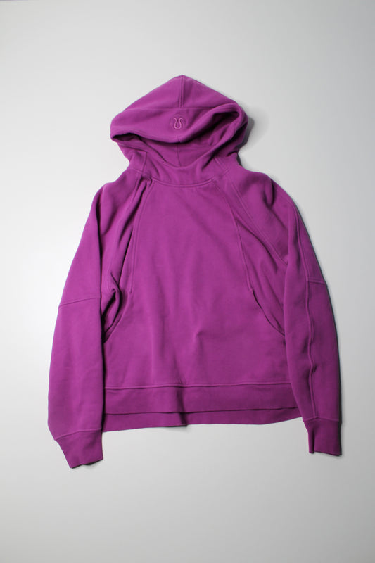 Lululemon vivid plum ‘scuba oversized side-slit’ hoodie, size xl/xxl