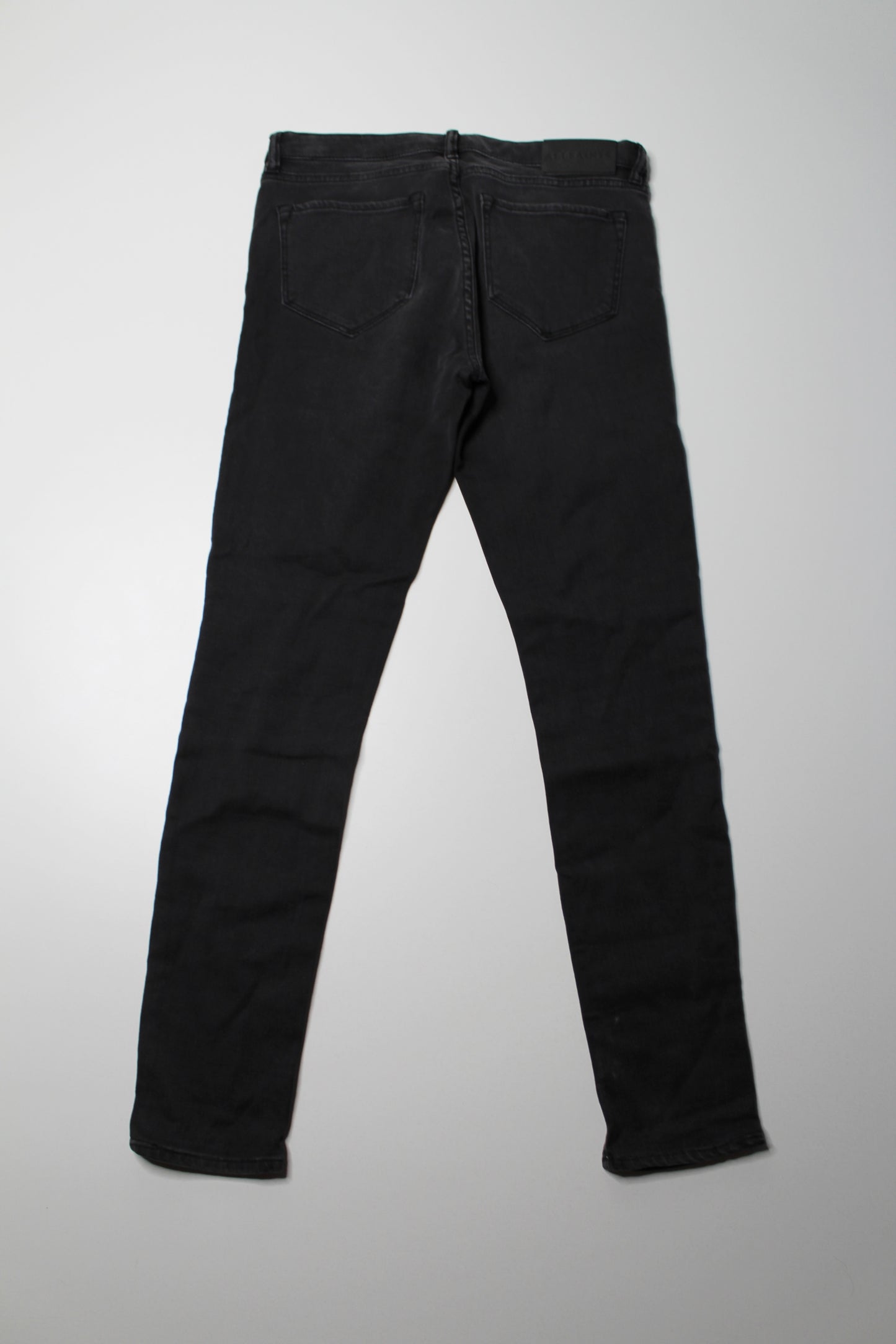 All Saints black wash ‘low rise ‘skinny fit patch’ jeans, size 31 (sale: was $40)