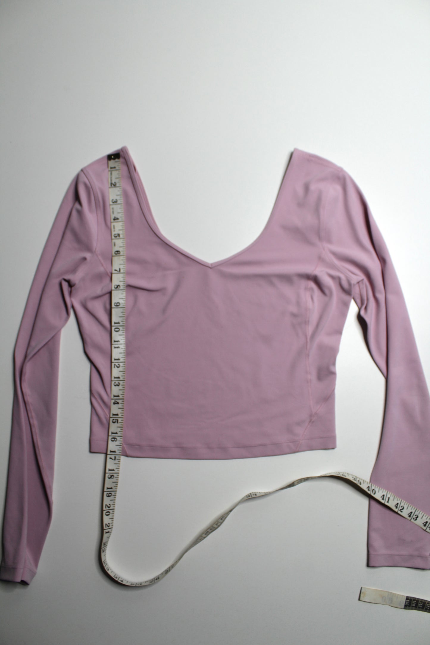 Lululemon pink peony ‘align’ v neck long sleeve, no size. Fits like 6