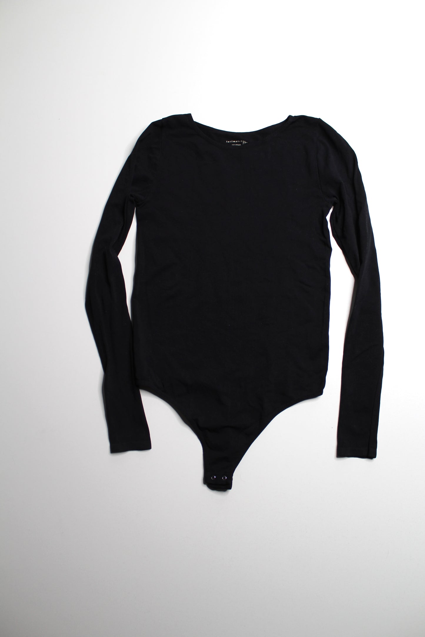 Free People intimately black seamless long sleeve bodysuit, size xs/s