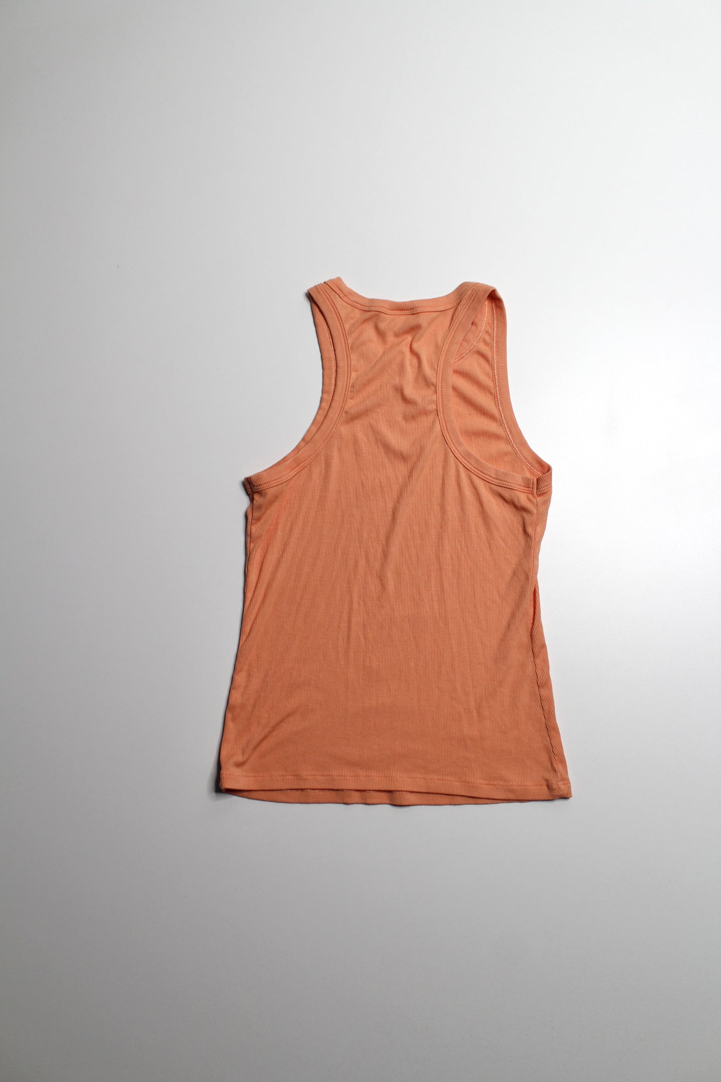 Aritzia Sunday Best peach high neck ribbed tank, size small