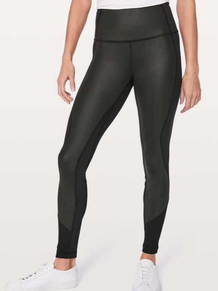 Lululemon black wunder under hi-rise tight, size 4 *sheen (28") (price reduced: was $58)