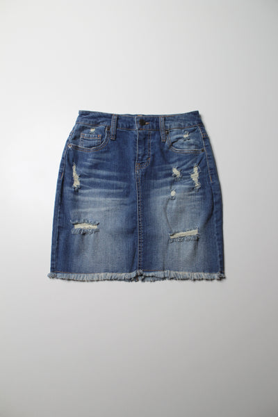 Mossimo high rise denim jean skirt, size 2/26