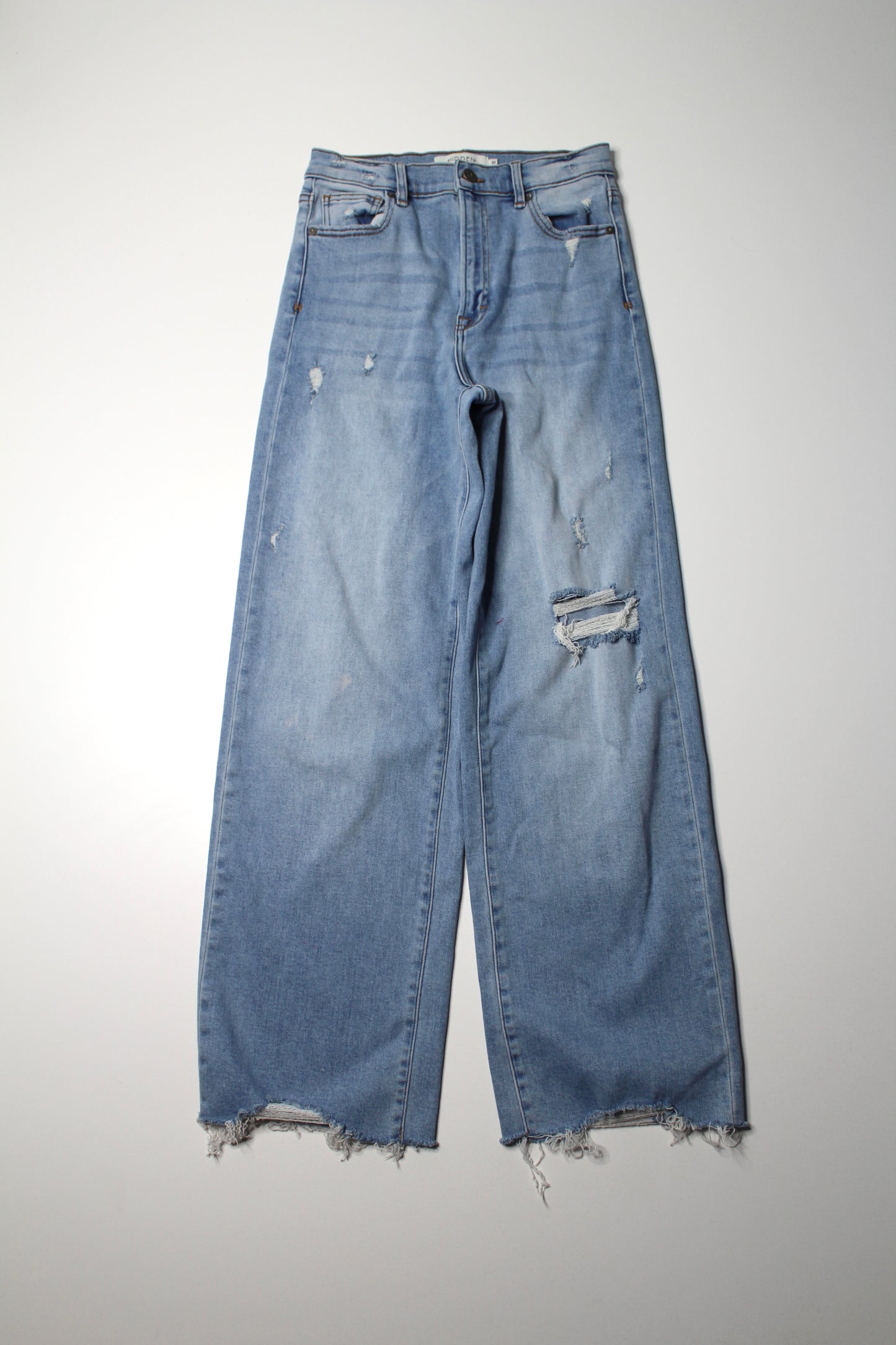 Hidden (Nordstrom) stretch ‘super wide leg’ jeans, size 27 (30”)