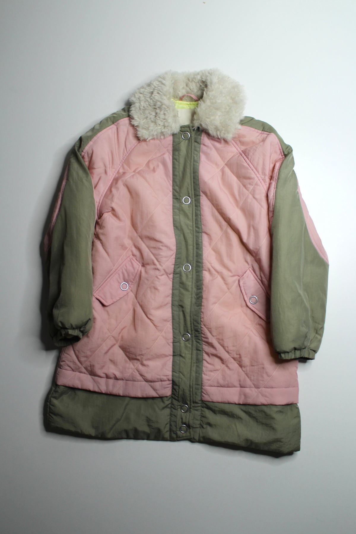 Anthropologie Pilcro sherpa fleece collar quilted liner coat, size xsmall (oversized fit) (sale: was $120)