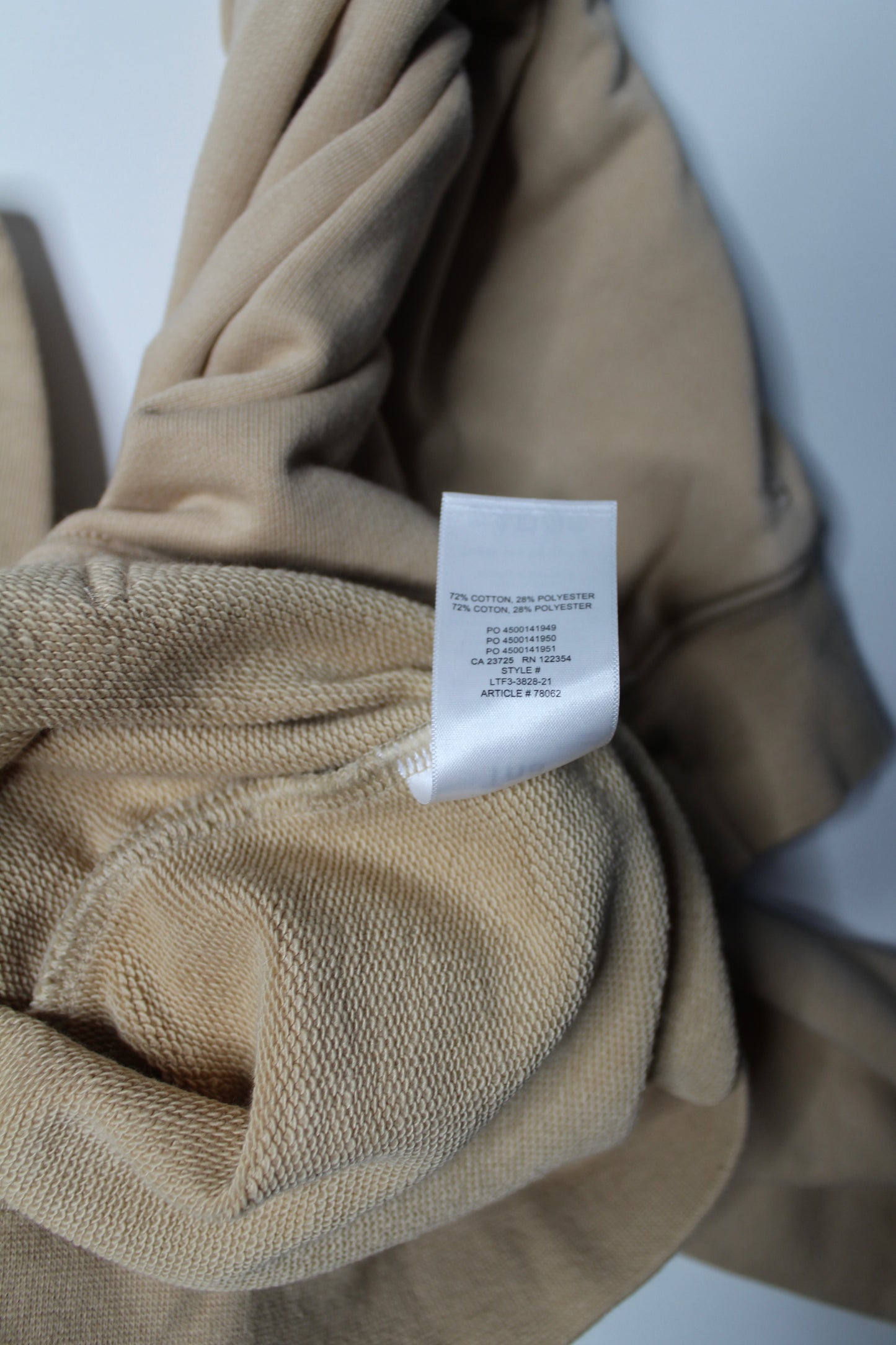 Aritzia TNA ‘AIRY AF’ gold hoodie, size small (relaxed fit)