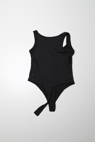 Lululemon black ‘wundermost ultra soft nulu square neck’ bodysuit, no size. Fits like medium