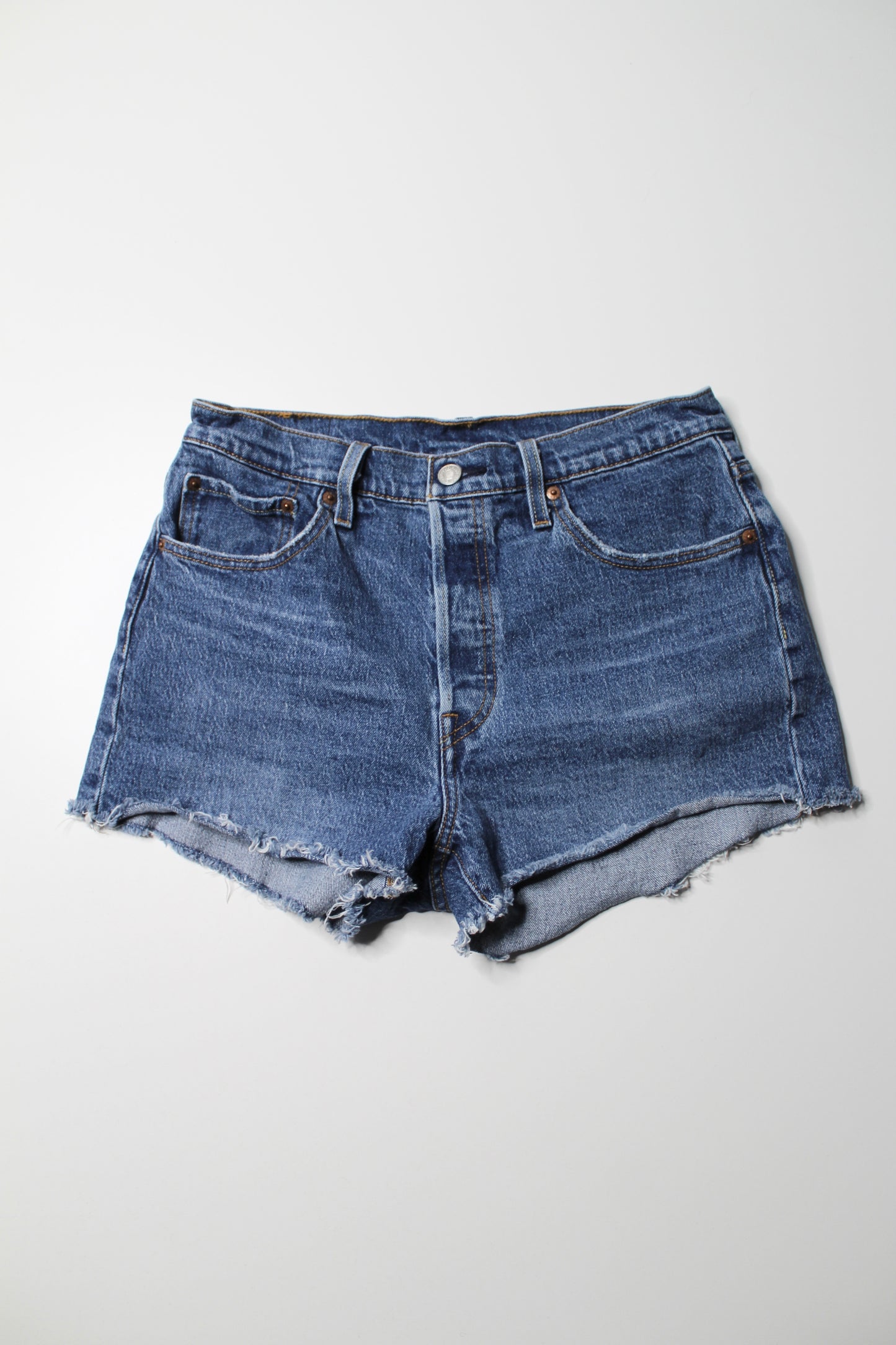 Levi's high rise cut off jean shorts, size 29