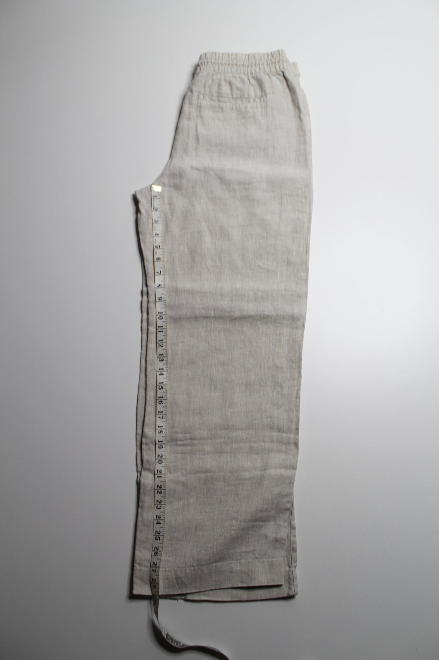 Athleta light beige ‘retreat linen wide leg’ pants, size medium *new without tags