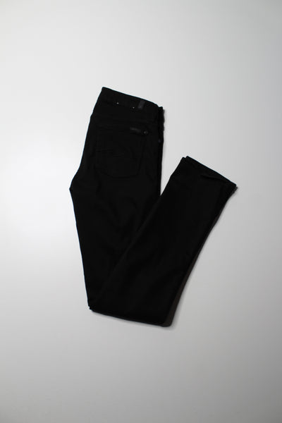 7 For All Mankind mid rise  ‘kimmie straight’ leg black denim pant, size 29 (32”) (additional 10% off)